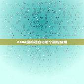 2006属鸡适合和哪个属相结婚，我属鸡，跟什么属相结婚好？