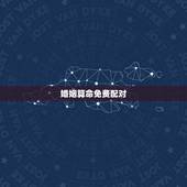 婚姻算命免费配对，八字合婚-八字合婚生辰八字配对-字合婚免费算命生辰八