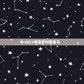 2022年实岁对照表马，马字有几笔实笔