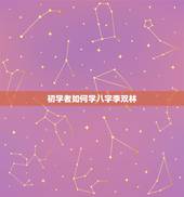 初学者如何学八字李双林，如何学排八字