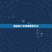 测生辰八字免费取名打分，名字生辰八字测试打分