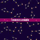 78年属马什么时候翻身，属马1978年是什么星座
