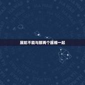 属蛇不能与那两个属相一起，属蛇的人不能和属虎的人在一起吗