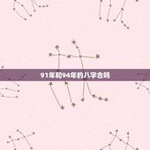 91年和94年的八字合吗，1991年男1994年女婚配