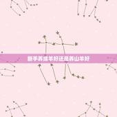 新手养绵羊好还是养山羊好，新手养羊是买羊羔还是买成羊