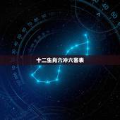 十二生肖六冲六害表，十二生肖六冲六害图解