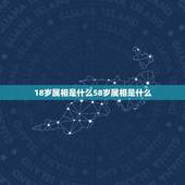 18岁属相是什么58岁属相是什么，今年58岁是属什么的
