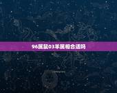 96属鼠03羊属相合适吗，1991年属羊的男孩和1996年属鼠的属相合