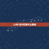 72年1月9日是什么属相，1972年出生，属鼠的是什么星座。