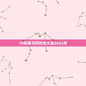 78年属马何时走大运2023年，78年属马2023年运程