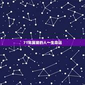 71年属猪的人一生命运，1971年属猪男一生命运