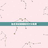 姓名测试婚姻配对打分免费，姓名配对测试婚姻，帮忙算算婚姻如何？