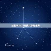 起名字2021免费八字起名男，出生2021 1 月14日 14点50分