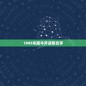 1985年属牛开店取名字，1985年阴历4月初2属牛开店能起什么名字