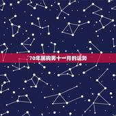 70年属狗男十一月的运势，属狗40岁后有十年大运
