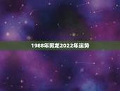 1988年男龙2022年运势，2021年龙年运势及运程1988年生人