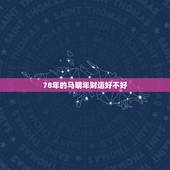 78年的马明年财运好不好，78年属马女2021年每月运势及运程