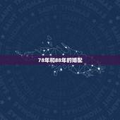 78年和88年的婚配，男女生辰八字配对78年男88年女