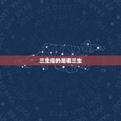 三生指的是哪三生，三生，十里桃花中，指的是哪三生？