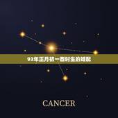 93年正月初一酉时生的婚配，我是1993年正月初一出生的我的人生命运怎