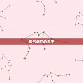 运气最好的名字，带来运气最好的网名