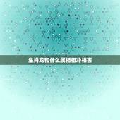 生肖龙和什么属相相冲相害，属龙和什么属相相克