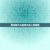 男龙配什么属相才是上等婚配，属相婚配：男属兔和女属龙相配吗