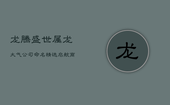 龙腾盛世：属龙大气公司命名精选，启航商业宏图