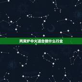 丙寅炉中火适合做什么行业，炉中火命的人适合做什么工作