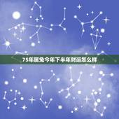 75年属兔今年下半年财运怎么样，1975年属兔人到什么方向财运去更好