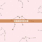 水瓶座喜欢的文案，水瓶座喜欢怎样的浪漫~