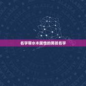 名字带水木属性的男孩名字，五行属水木组合的男名字大全