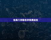 生辰八字取名字免费起名，免费生辰八字取名字