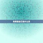 免费查自己是什么命，我想知道自己是什么命.咋查询？