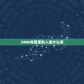 2000年属龙的人是什么命，2000年正月属龙的是什么命