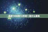农历1990年12月初一是什么属相，1990年属马的阴历12.1是什么