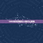 1995年农历腊月23是什么属相，1995年属猪农历腊月23的女生多少