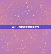 设计公司名称大全简单大气，好听的设计公司名称