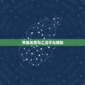 甲辰龙男与乙丑牛女婚配，属龙女和属牛男相配吗