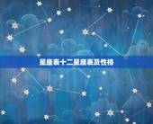 星座表十二星座表及性格 十二星座的性格脾气