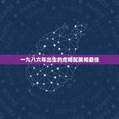 一九八六年出生的虎婚配属相最佳，1998年属虎的和什么属相最配