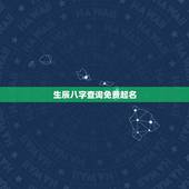 生辰八字查询免费起名，生辰八字查询，取名字