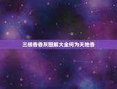 三根香香灰图解大全何为天地香，我今天给上了三支香一支烧的特快解法