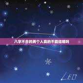 八字不合的两个人真的不能结婚吗，两个人生辰八字不合就不能结婚吗
