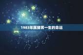 1983年属猪男一生的命运，11983年属猪一生命运