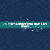 2022年霸气超拽超好听的网名 女生网名霸气超拽有范