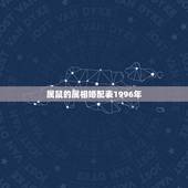 属鼠的属相婚配表1996年，1996年属鼠的人婚配猪