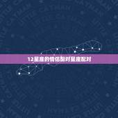 12星座的情侣配对星座配对 十二星座恋人配对