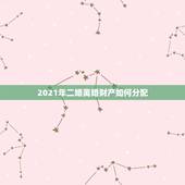2021年二婚离婚财产如何分配，2021离婚财产如何分割？