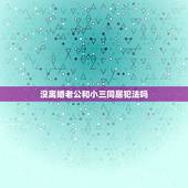 没离婚老公和小三同居犯法吗，没有离婚，女方和别的男人同居犯法吗